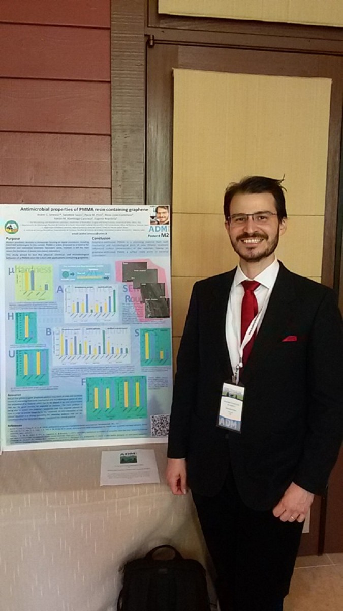 Dr. Andrei Ionescu with his poster